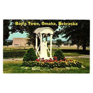 Boys Town Omaha Nebraska Historic Postcard Dowd Memorial Chapel Photo School
